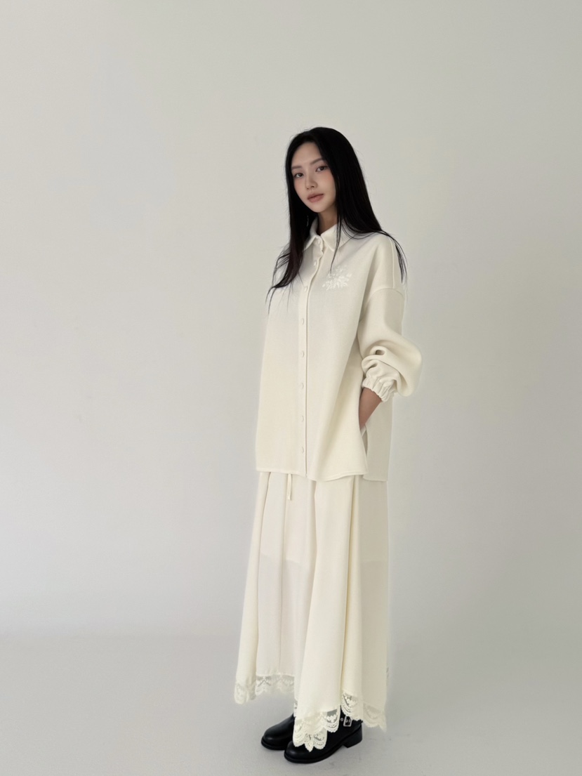 OREUM韓國直郵㊣女士新款人氣推薦休閑真品25秋冬襯衫蕾絲衫OREUM襯衫/蕾絲衫