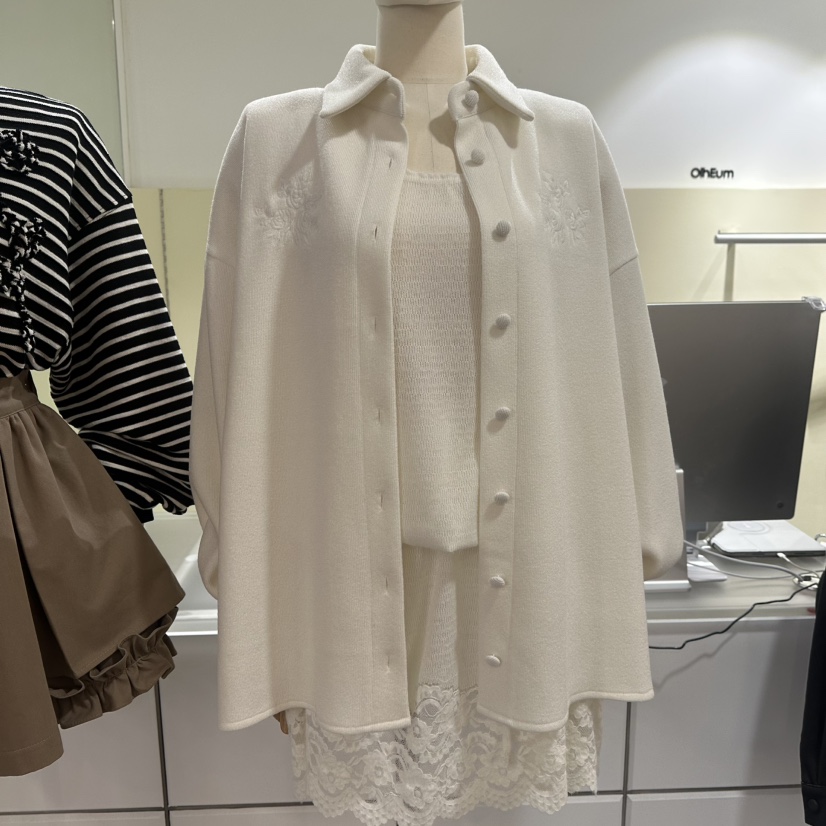 OREUM韓國直郵㊣女士新款人氣推薦休閑真品25秋冬襯衫蕾絲衫OREUM襯衫/蕾絲衫