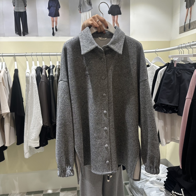 OREUM韓國直郵㊣女士新款人氣推薦休閑真品25秋冬襯衫蕾絲衫OREUM襯衫/蕾絲衫圖色3