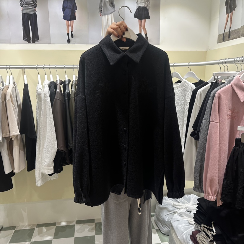 OREUM韓國直郵㊣女士新款人氣推薦休閑真品25秋冬襯衫蕾絲衫OREUM襯衫/蕾絲衫圖色4