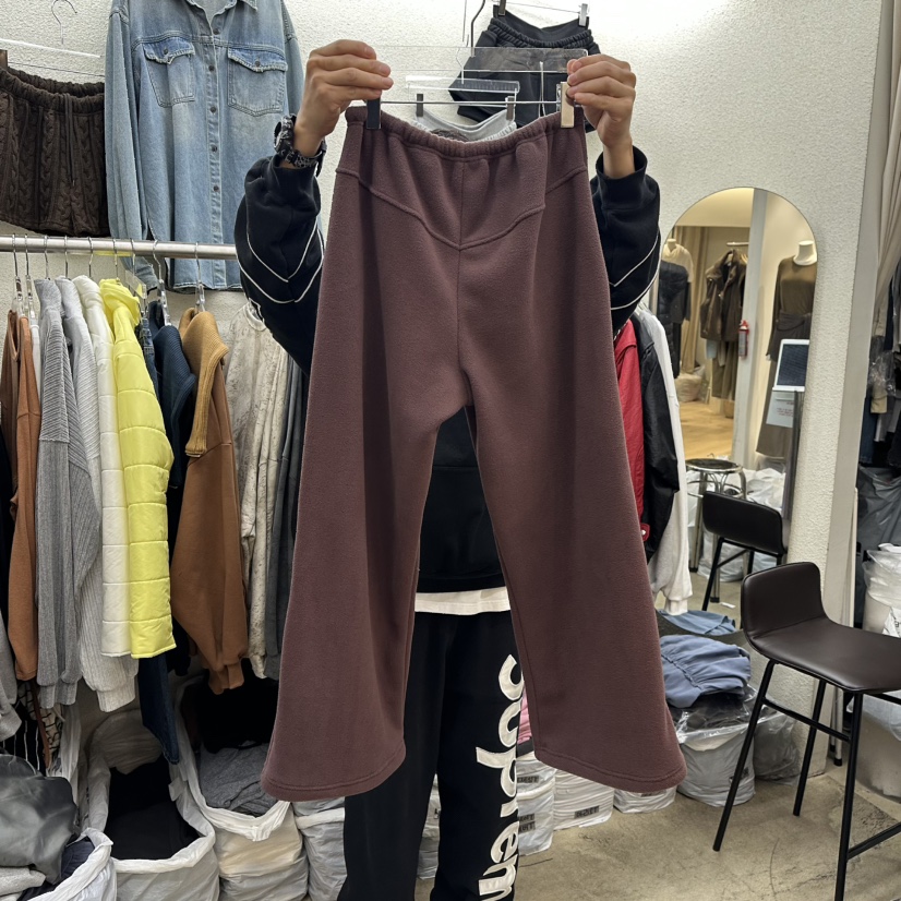 MAGOT韓國代購㊣女士新品時尚人氣真品休閑休閑褲加絨羊毛紐扣IIIΛGOT/MAGOT休閑褲