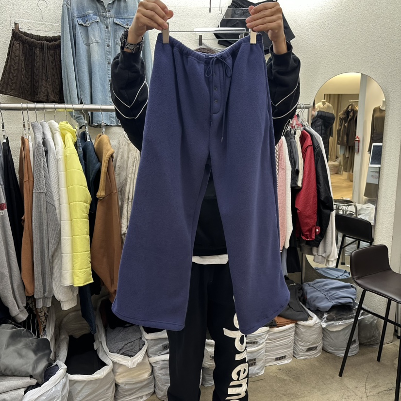 MAGOT韓國代購㊣女士新品時尚人氣真品休閑休閑褲加絨羊毛紐扣IIIΛGOT/MAGOT休閑褲圖色2