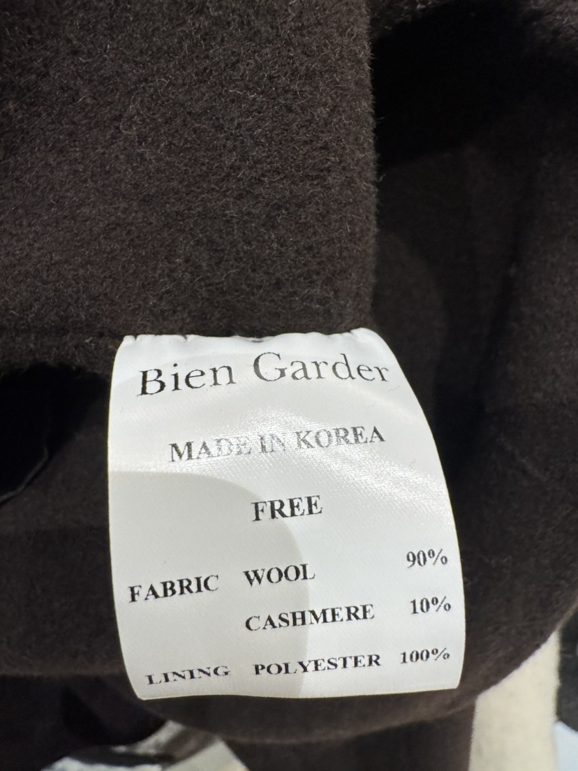 BIEN GARDER東大門㊣實拍女裝新款休閑推薦中長款大衣含腰帶BIEN GARDER中長款大衣