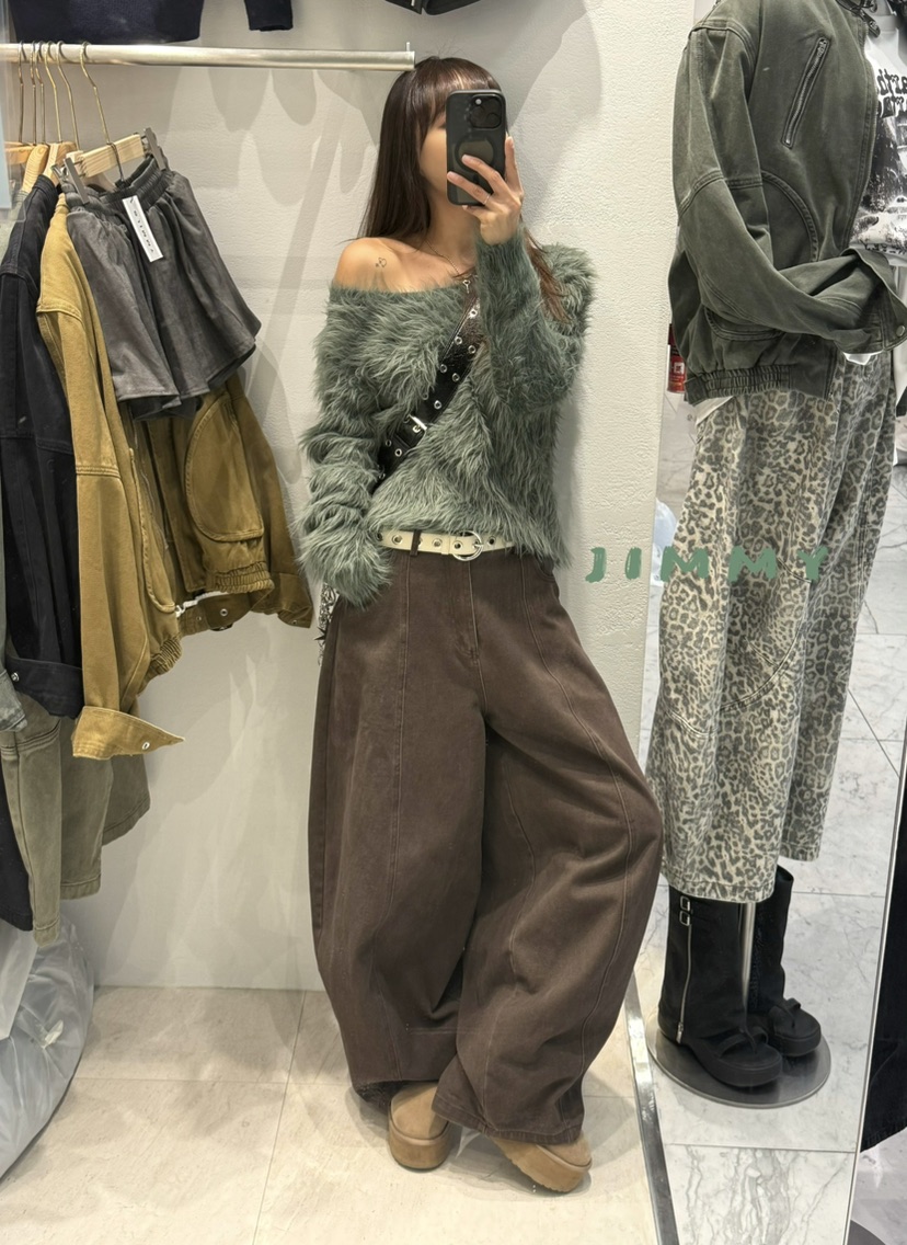 JIMMY韓國直郵㊣女裝新款時尚真品熱賣休閑推薦職業針織衫毛皮JIMMY/REMAKE針織衫