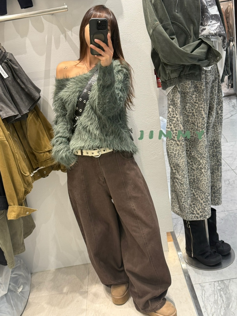 JIMMY韓國直郵㊣女裝新款時尚真品熱賣休閑推薦職業針織衫毛皮JIMMY/REMAKE針織衫