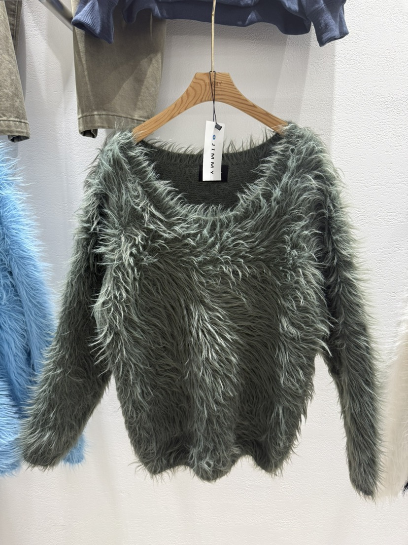 JIMMY韓國直郵㊣女裝新款時尚真品熱賣休閑推薦職業針織衫毛皮JIMMY/REMAKE針織衫圖色2