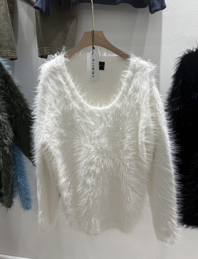 JIMMY韓國直郵㊣女裝新款時尚真品熱賣休閑推薦職業針織衫毛皮JIMMY/REMAKE針織衫圖色3