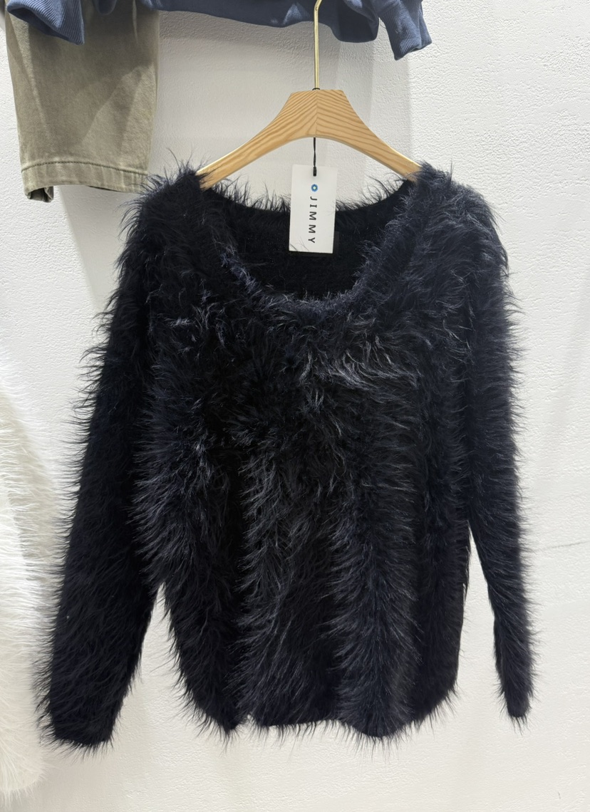 JIMMY韓國直郵㊣女裝新款時尚真品熱賣休閑推薦職業針織衫毛皮JIMMY/REMAKE針織衫圖色4