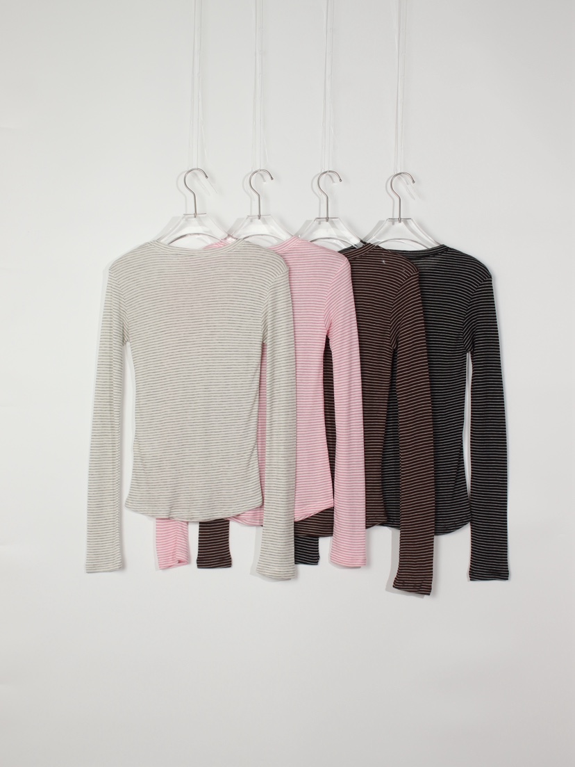 CCW東大門㊣直郵女裝新品人氣真品25秋冬長袖T恤美利奴羊毛CCW--NYUNYU長袖T恤