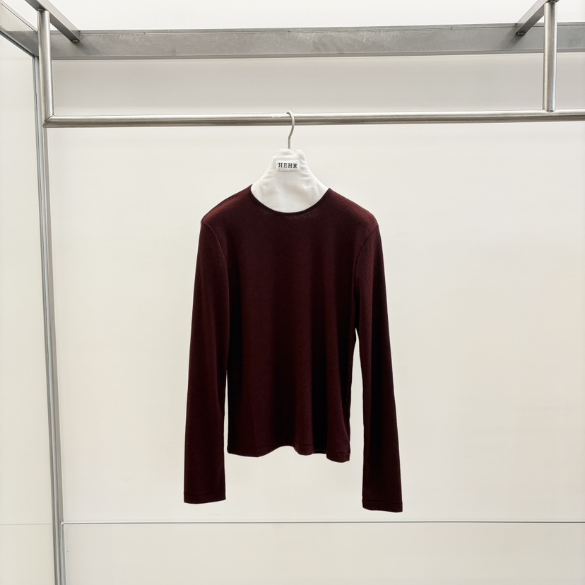 HEHR東大門㊣實拍女裝新款時尚25秋冬真品推薦休閑職業長袖T恤hehr-AUTOMNE長袖T恤圖色5