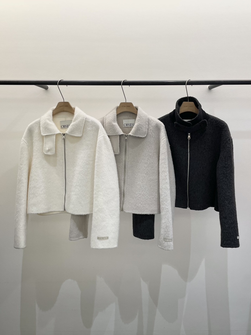 OBSESS東大門㊣直郵女士新品25秋冬人氣職業熱賣休閑短款大衣OBSESS/EARLY BIRD短款大衣