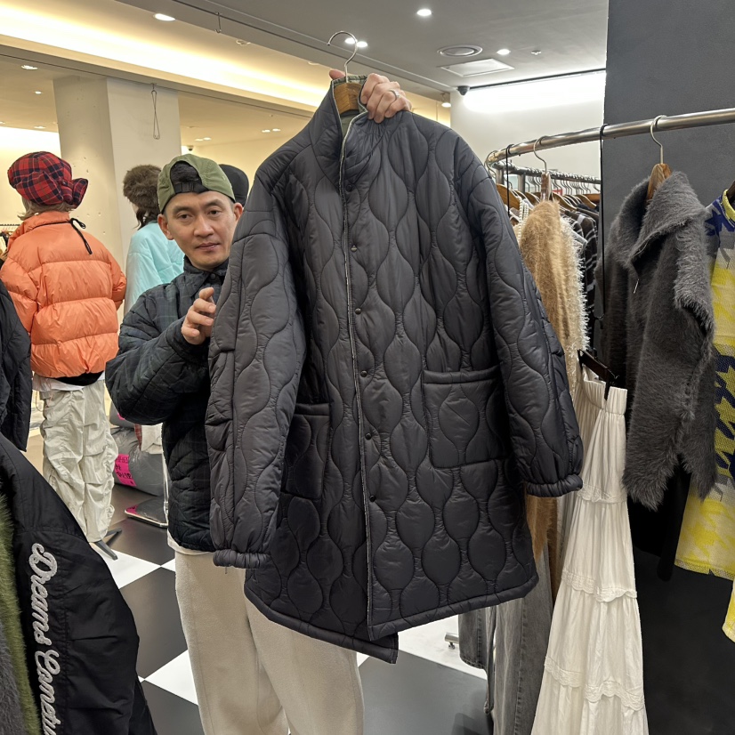 LADYBLACK東大門㊣代購女士新品25秋冬長款棉服兩面穿雙面繡花LADYBLACK長款棉服