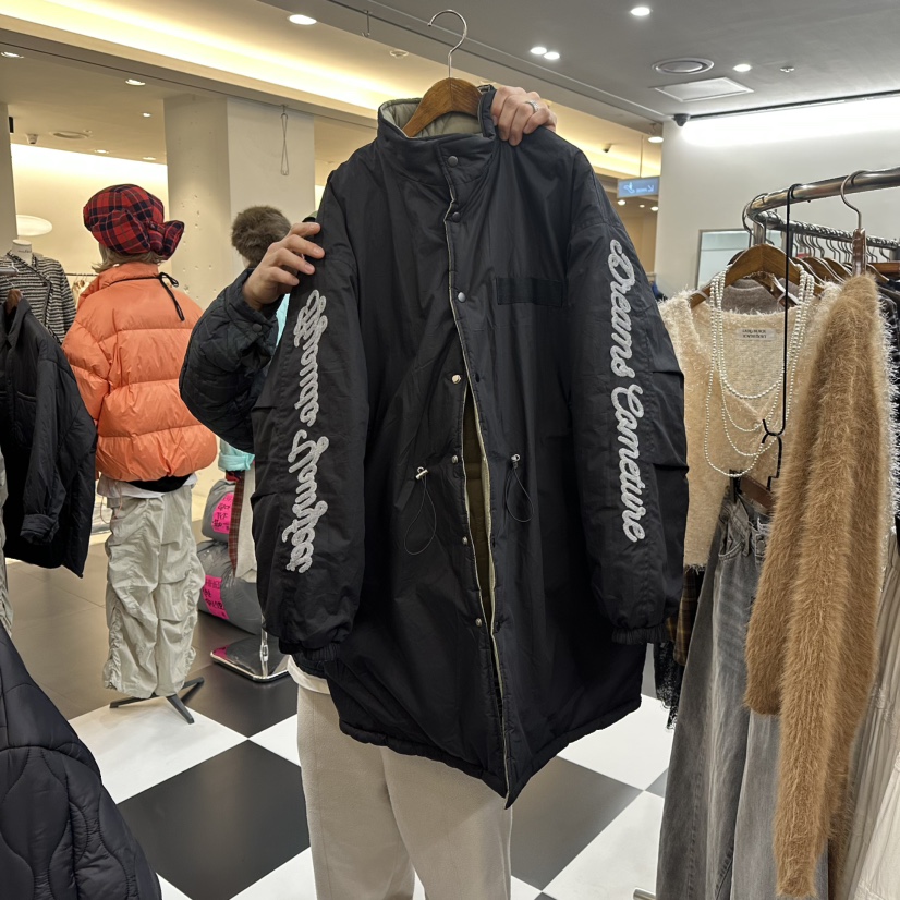 LADYBLACK東大門㊣代購女士新品25秋冬長款棉服兩面穿雙面繡花LADYBLACK長款棉服圖色2