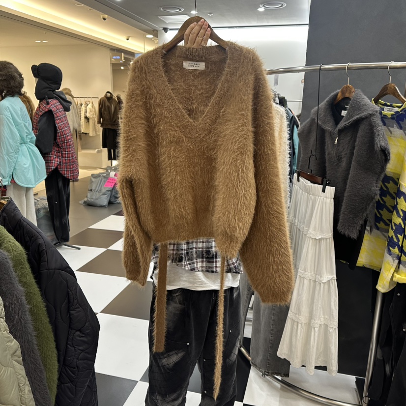 LADYBLACK東大門㊣代購女裝新款人氣熱賣休閑25秋冬針織衫安哥拉LADYBLACK針織衫圖色2