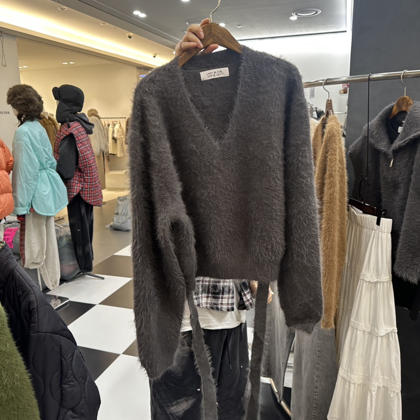 LADYBLACK東大門㊣代購女裝新款人氣熱賣休閑25秋冬針織衫安哥拉LADYBLACK針織衫圖色3