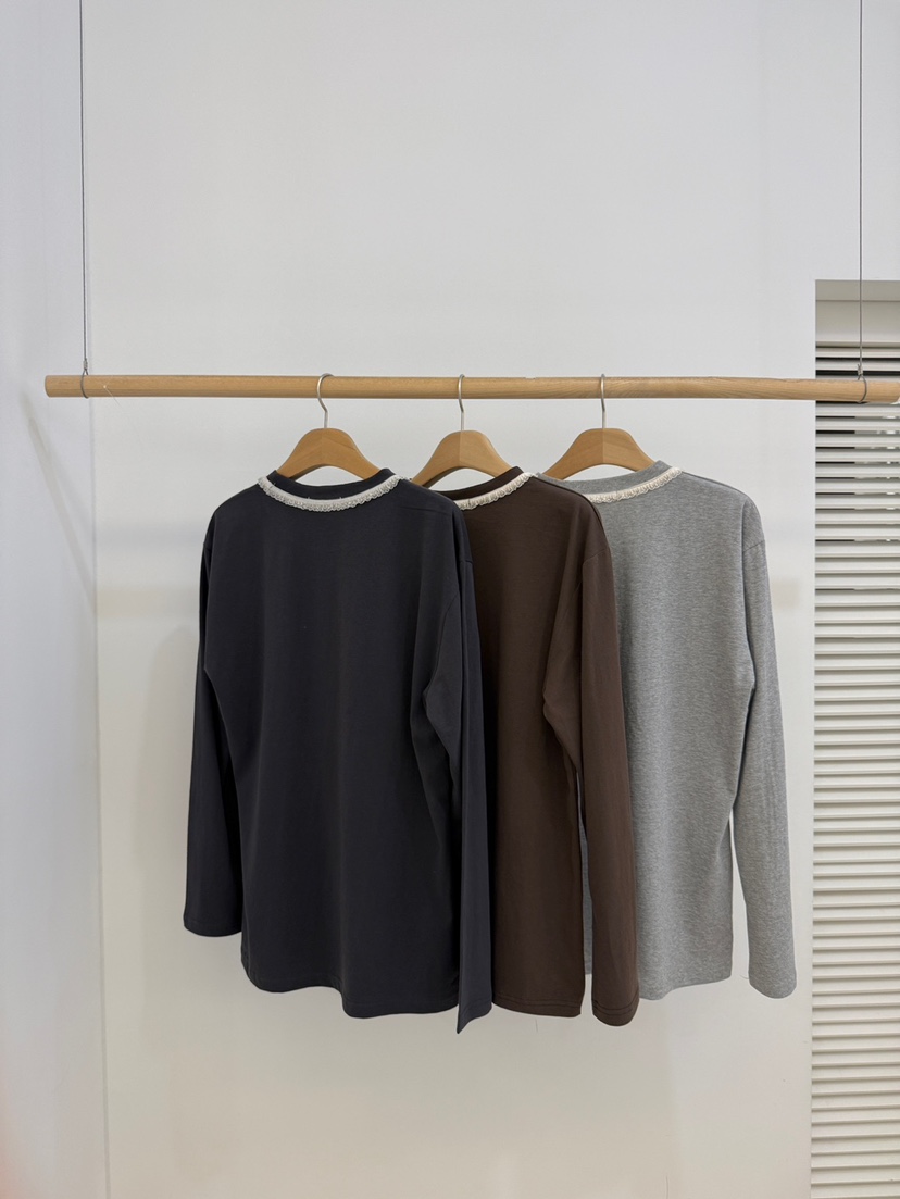 BY CHAPTER東大門㊣直郵女士新款休閑25秋冬推薦熱賣長袖T恤BY Chapter長袖T恤