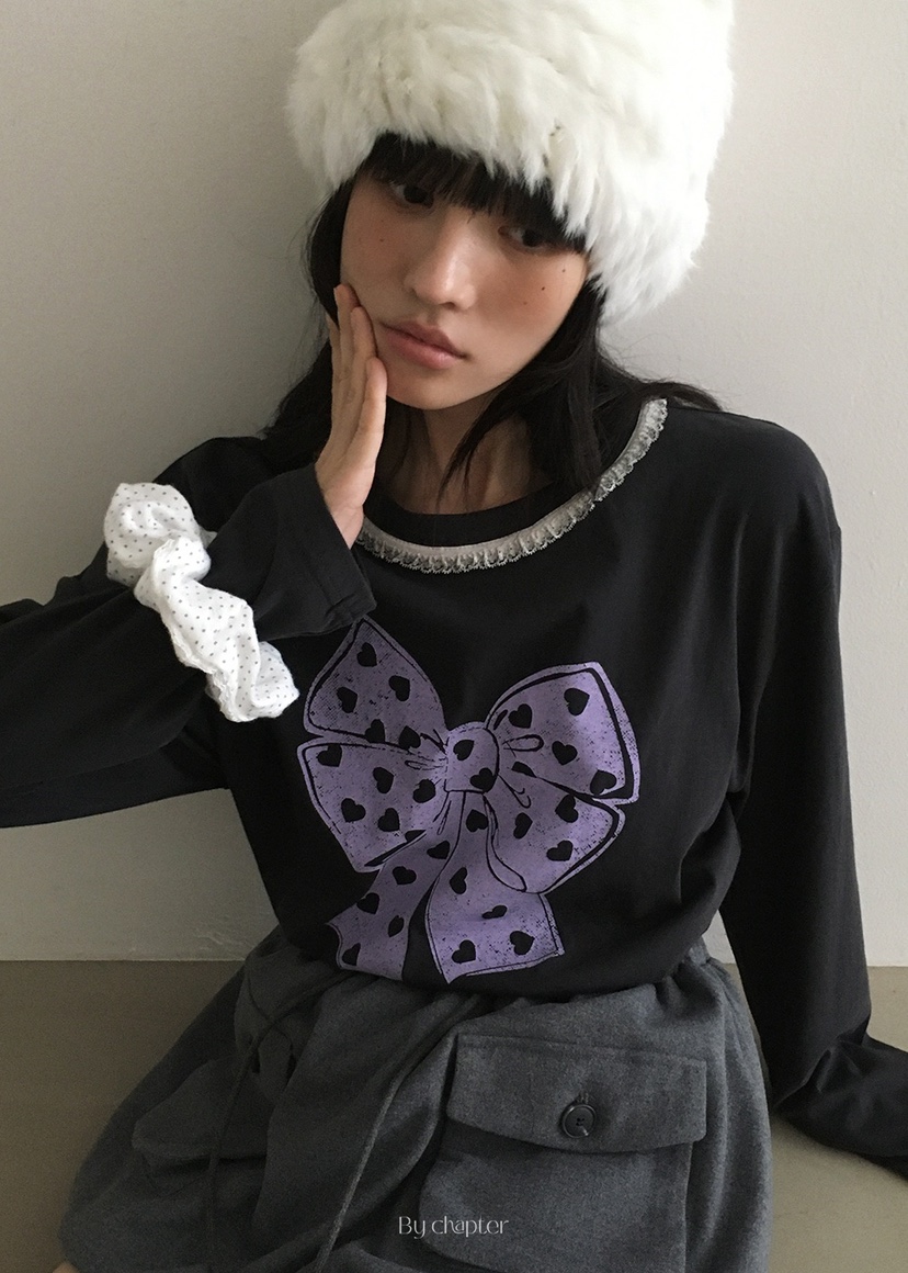 BY CHAPTER東大門㊣直郵女士新款休閑25秋冬推薦熱賣長袖T恤BY Chapter長袖T恤