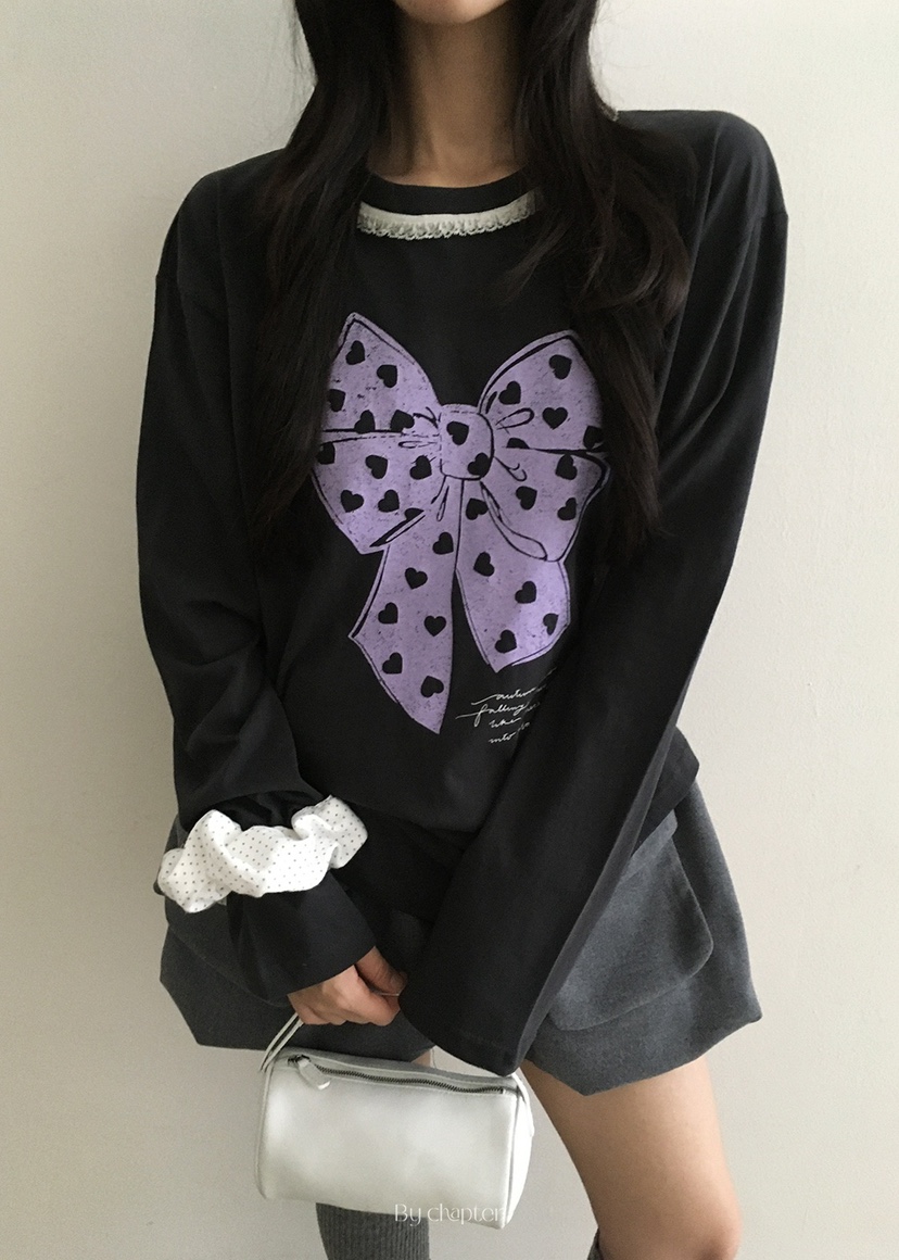 BY CHAPTER東大門㊣直郵女士新款休閑25秋冬推薦熱賣長袖T恤BY Chapter長袖T恤