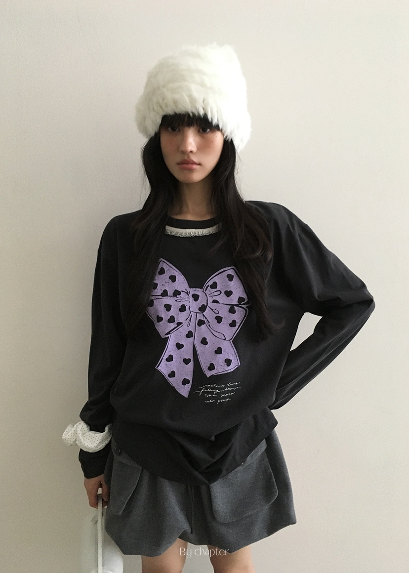 BY CHAPTER東大門㊣直郵女士新款休閑25秋冬推薦熱賣長袖T恤BY Chapter長袖T恤