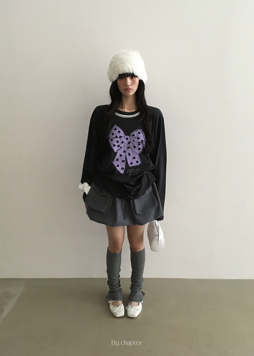 BY CHAPTER東大門㊣直郵女士新款休閑25秋冬推薦熱賣長袖T恤BY Chapter長袖T恤