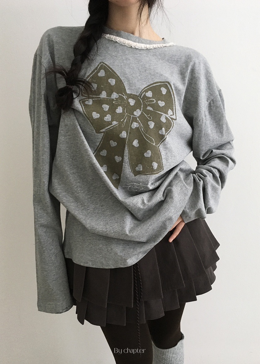 BY CHAPTER東大門㊣直郵女士新款休閑25秋冬推薦熱賣長袖T恤BY Chapter長袖T恤