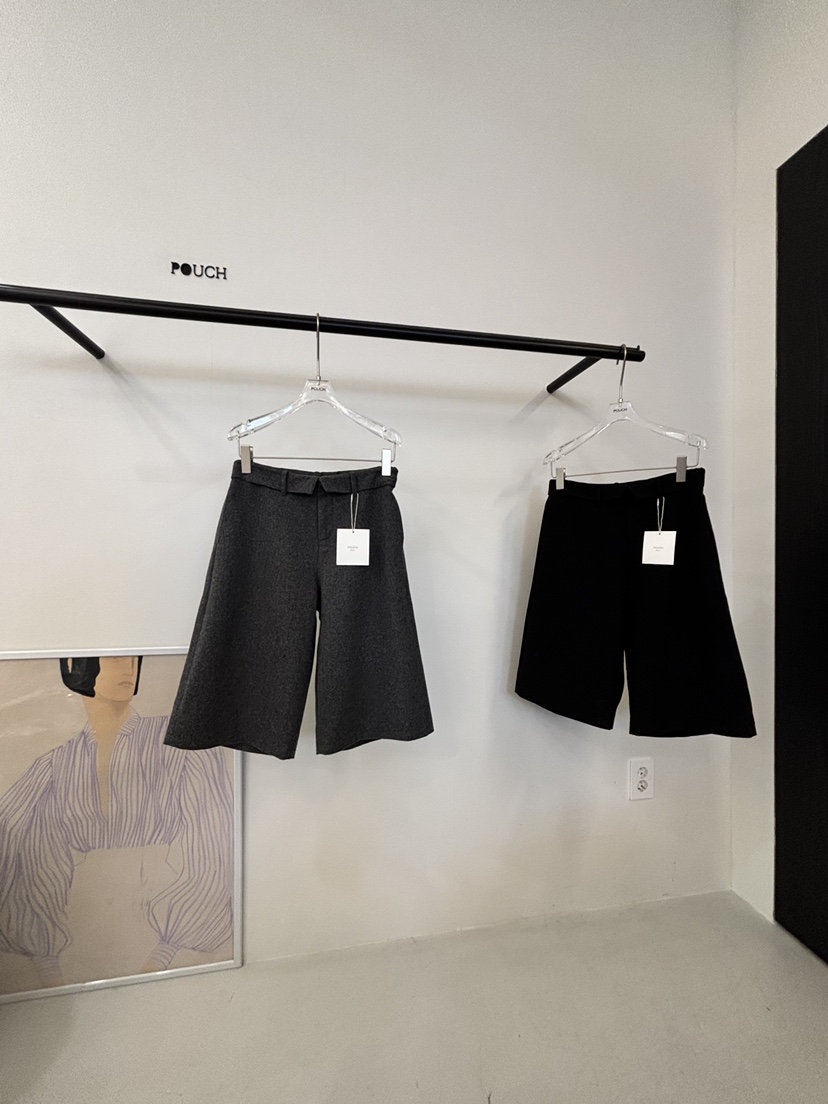 POUCH韓國直郵㊣女士新品熱賣人氣休閑25秋冬真品職業推薦短褲POUCH短褲