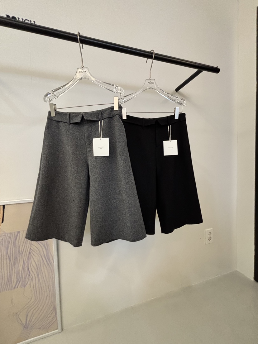 POUCH韓國直郵㊣女士新品熱賣人氣休閑25秋冬真品職業推薦短褲POUCH短褲