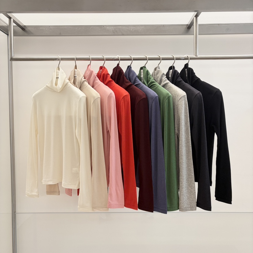 HEHR東大門㊣直郵女裝新款25秋冬推薦人氣熱賣休閑長袖T恤高領hehr-AUTOMNE長袖T恤