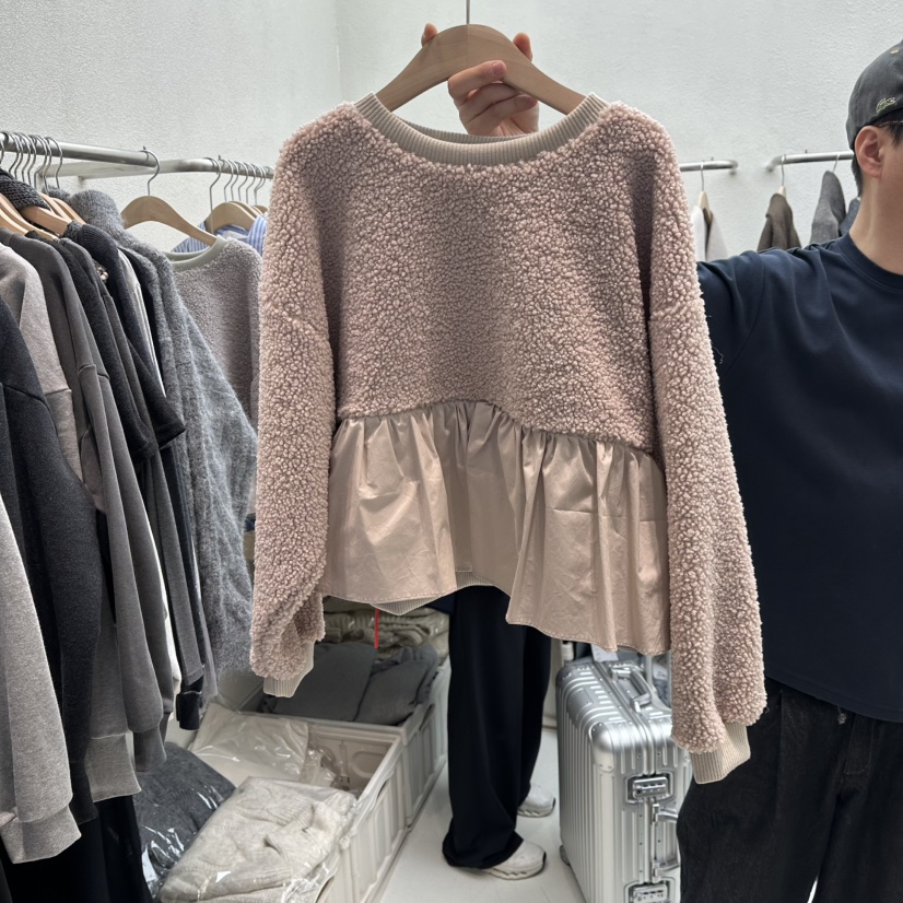 HUMMING BIRD韓國代購㊣女裝新品熱賣真品25秋冬推薦人氣衛衣HUMMING BIRD衛衣圖色2杏色