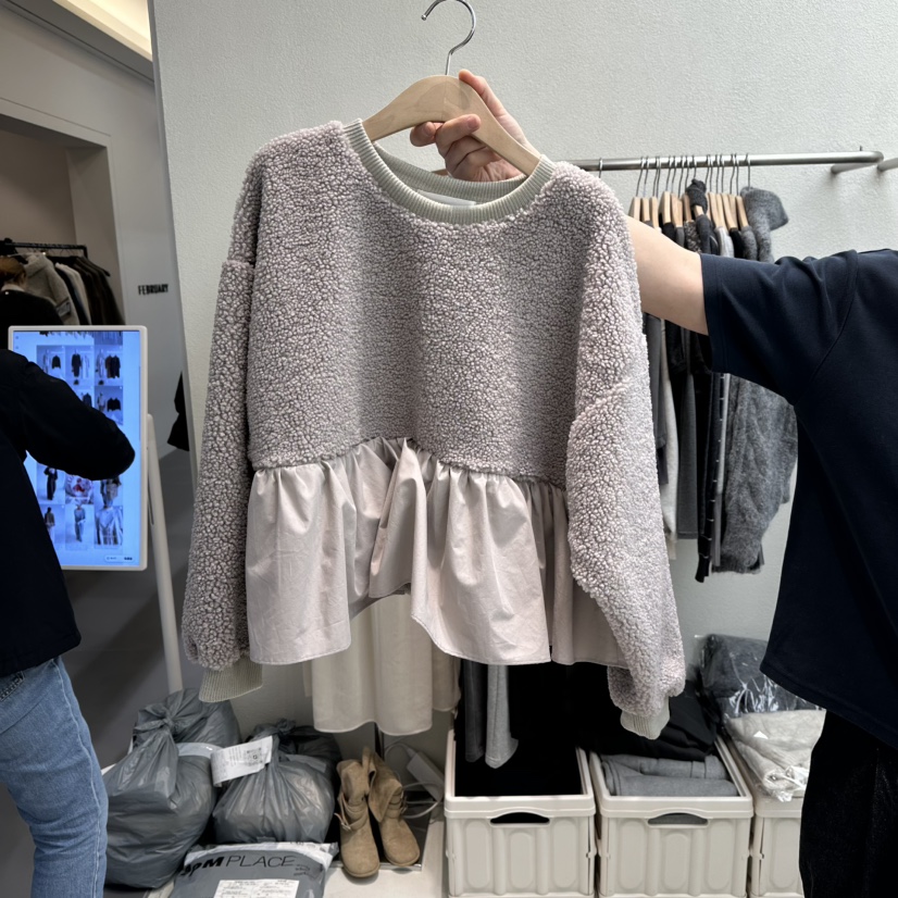 HUMMING BIRD韓國代購㊣女裝新品熱賣真品25秋冬推薦人氣衛衣HUMMING BIRD衛衣圖色3灰色