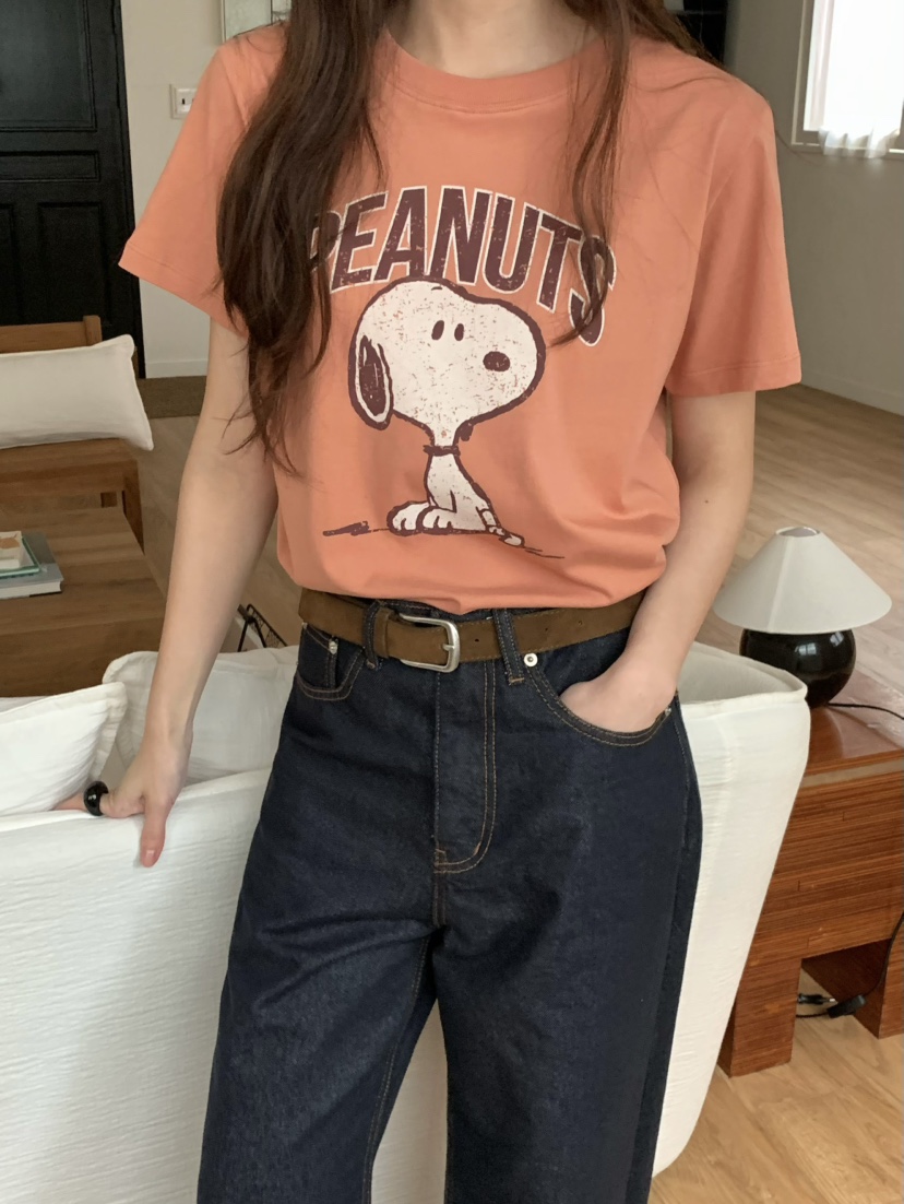 PEBBLE東大門㊣代購女裝新款推薦25秋冬時尚真品熱賣休閑T恤PEBBLE/LAYERT恤