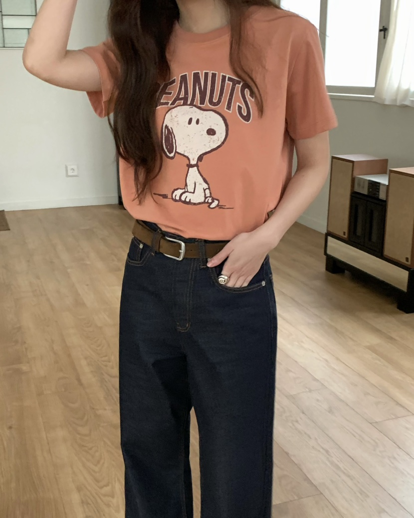 PEBBLE東大門㊣代購女裝新款推薦25秋冬時尚真品熱賣休閑T恤PEBBLE/LAYERT恤