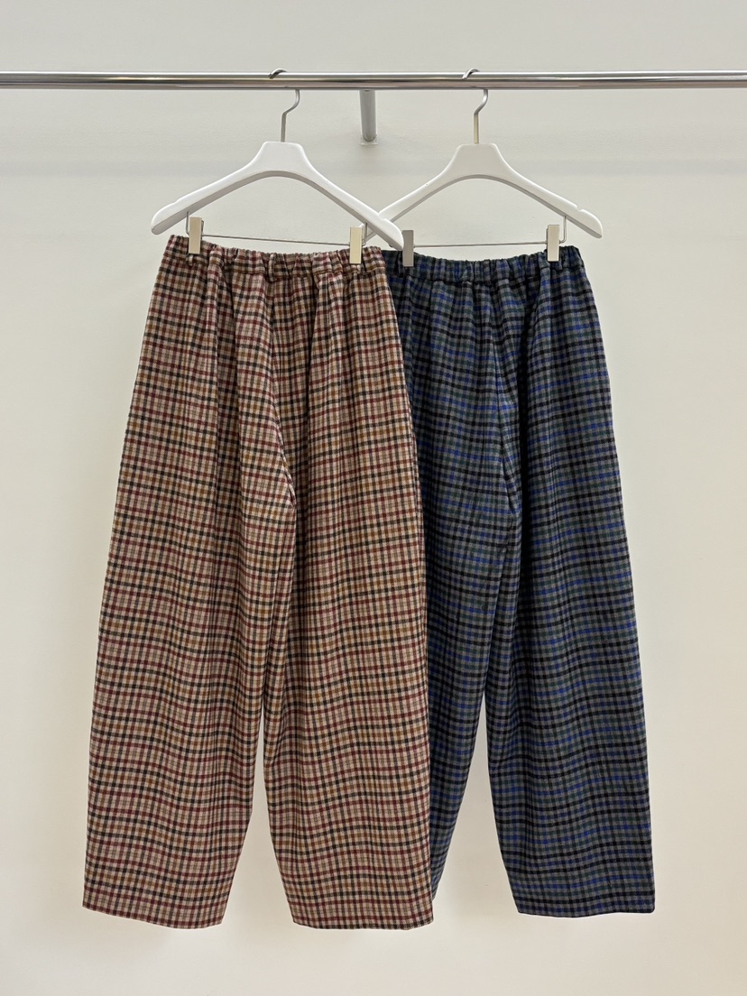 PEBBLE東大門㊣代購女裝新品休閑熱賣25秋冬人氣休閑褲格紋PEBBLE/LAYER休閑褲