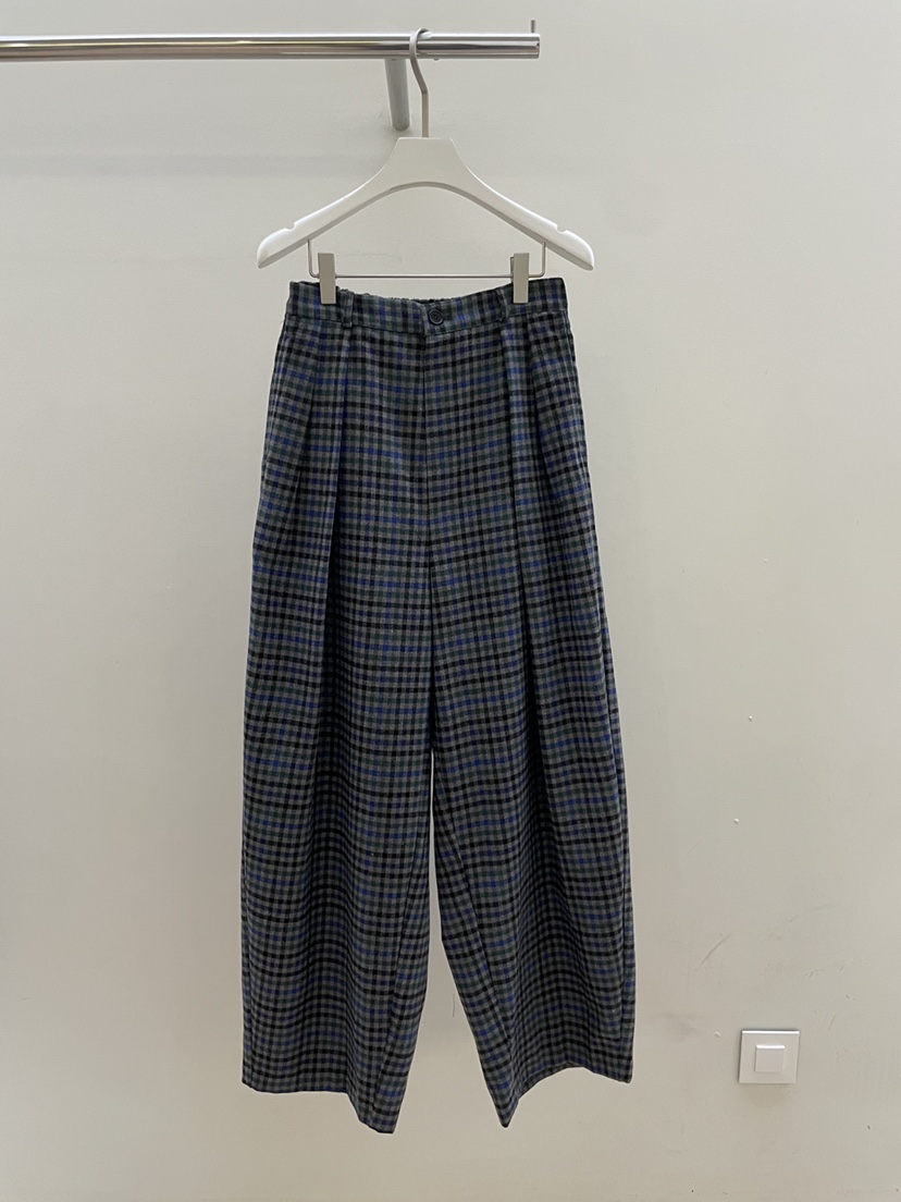 PEBBLE東大門㊣代購女裝新品休閑熱賣25秋冬人氣休閑褲格紋PEBBLE/LAYER休閑褲圖色2