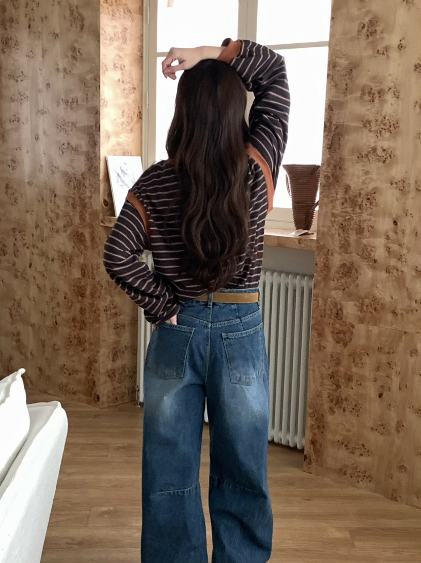 PEBBLE韓國直郵㊣女士新款職業真品休閑25秋冬人氣熱賣長袖T恤PEBBLE/LAYER長袖T恤