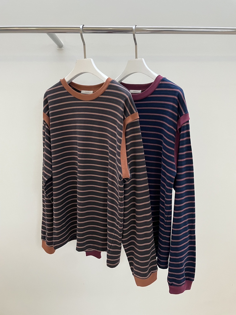 PEBBLE韓國直郵㊣女士新款職業真品休閑25秋冬人氣熱賣長袖T恤PEBBLE/LAYER長袖T恤