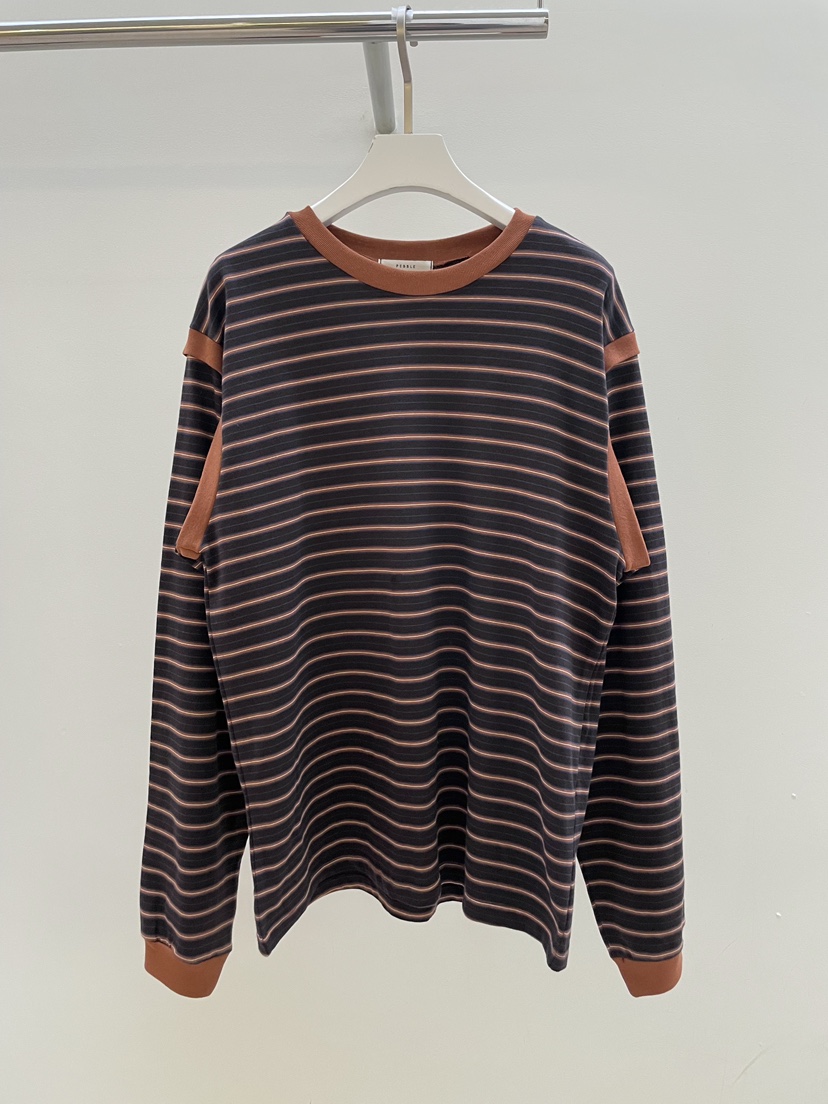 PEBBLE韓國直郵㊣女士新款職業真品休閑25秋冬人氣熱賣長袖T恤PEBBLE/LAYER長袖T恤