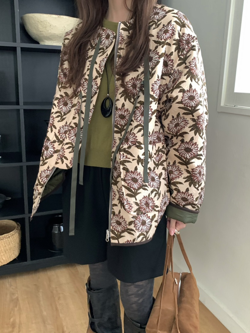 PEBBLE東大門㊣實拍女裝新款真品25秋冬推薦時尚夾克雙面絎縫PEBBLE/LAYER夾克