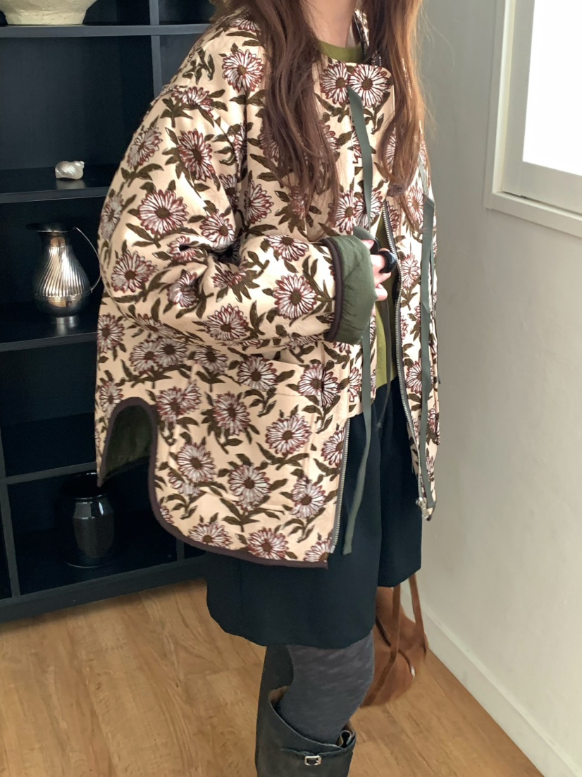 PEBBLE東大門㊣實拍女裝新款真品25秋冬推薦時尚夾克雙面絎縫PEBBLE/LAYER夾克