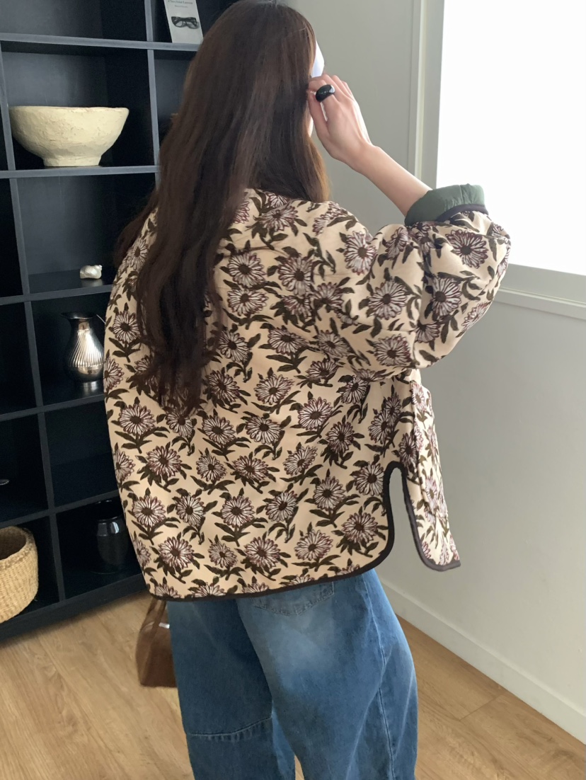 PEBBLE東大門㊣實拍女裝新款真品25秋冬推薦時尚夾克雙面絎縫PEBBLE/LAYER夾克