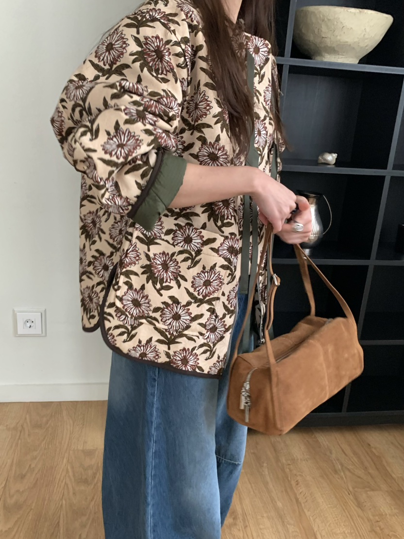 PEBBLE東大門㊣實拍女裝新款真品25秋冬推薦時尚夾克雙面絎縫PEBBLE/LAYER夾克