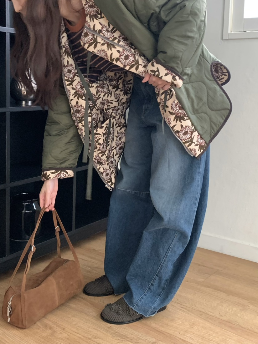 PEBBLE東大門㊣實拍女裝新款真品25秋冬推薦時尚夾克雙面絎縫PEBBLE/LAYER夾克