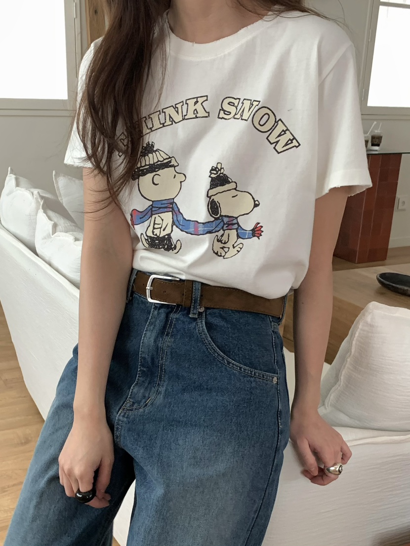 PEBBLE東大門㊣直郵女士新品真品推薦人氣時尚職業休閑25秋冬T恤PEBBLE/LAYERT恤