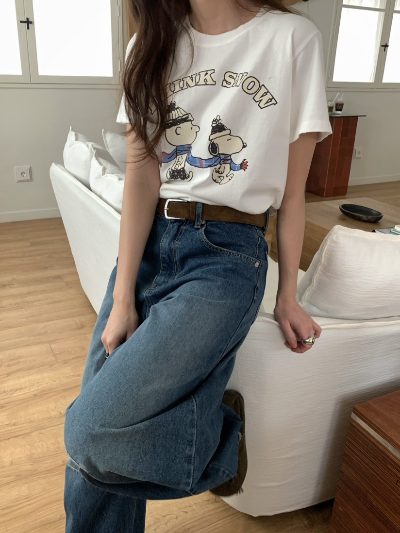 PEBBLE東大門㊣直郵女士新品真品推薦人氣時尚職業休閑25秋冬T恤PEBBLE/LAYERT恤