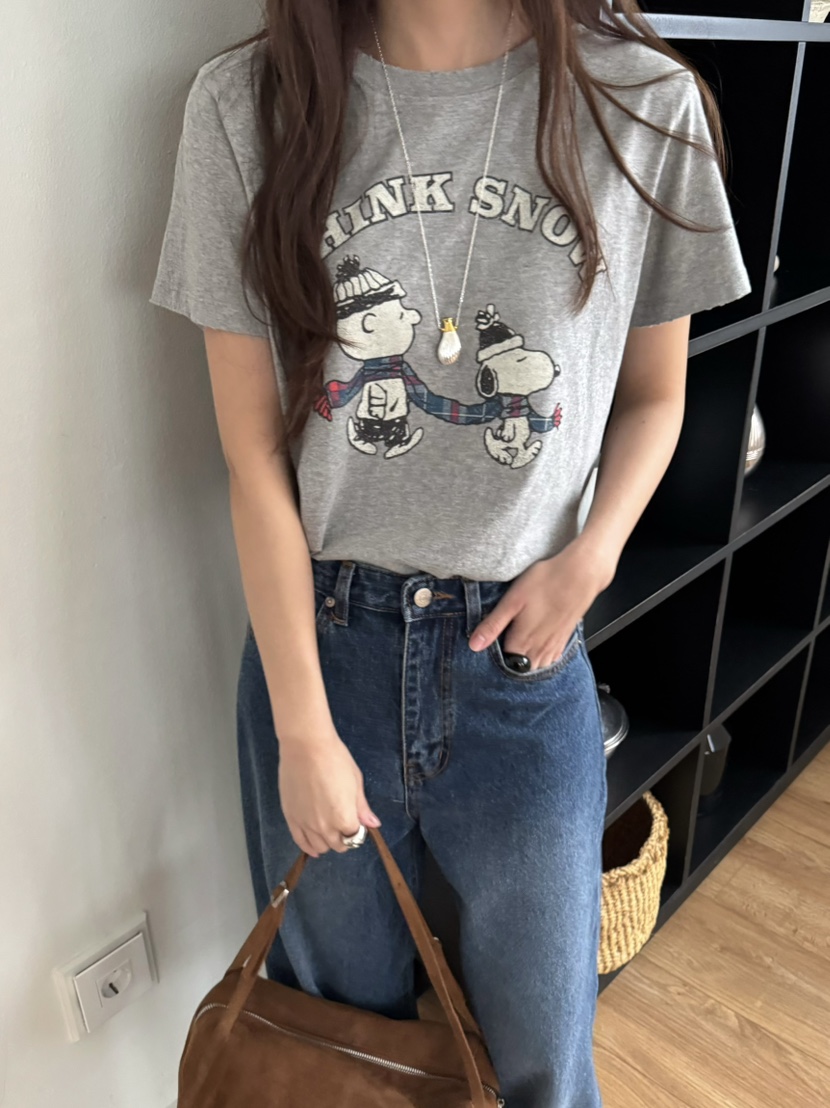 PEBBLE東大門㊣直郵女士新品真品推薦人氣時尚職業休閑25秋冬T恤PEBBLE/LAYERT恤