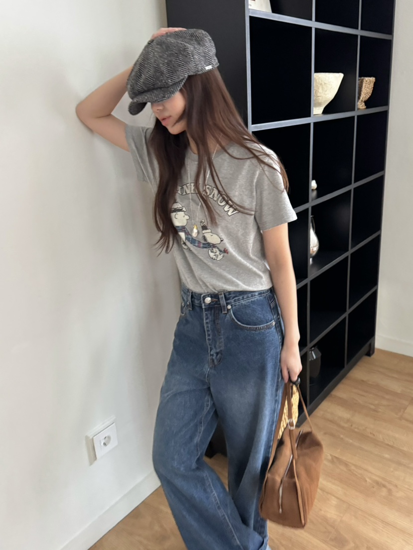 PEBBLE東大門㊣直郵女士新品真品推薦人氣時尚職業休閑25秋冬T恤PEBBLE/LAYERT恤