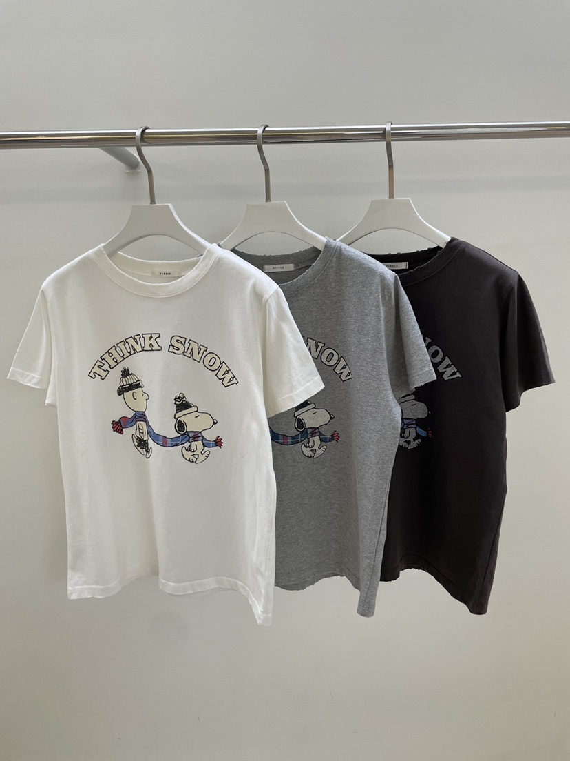 PEBBLE東大門㊣直郵女士新品真品推薦人氣時尚職業休閑25秋冬T恤PEBBLE/LAYERT恤