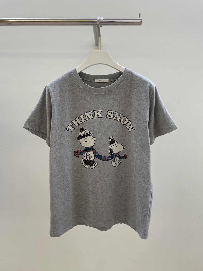 PEBBLE東大門㊣直郵女士新品真品推薦人氣時尚職業休閑25秋冬T恤PEBBLE/LAYERT恤圖色2