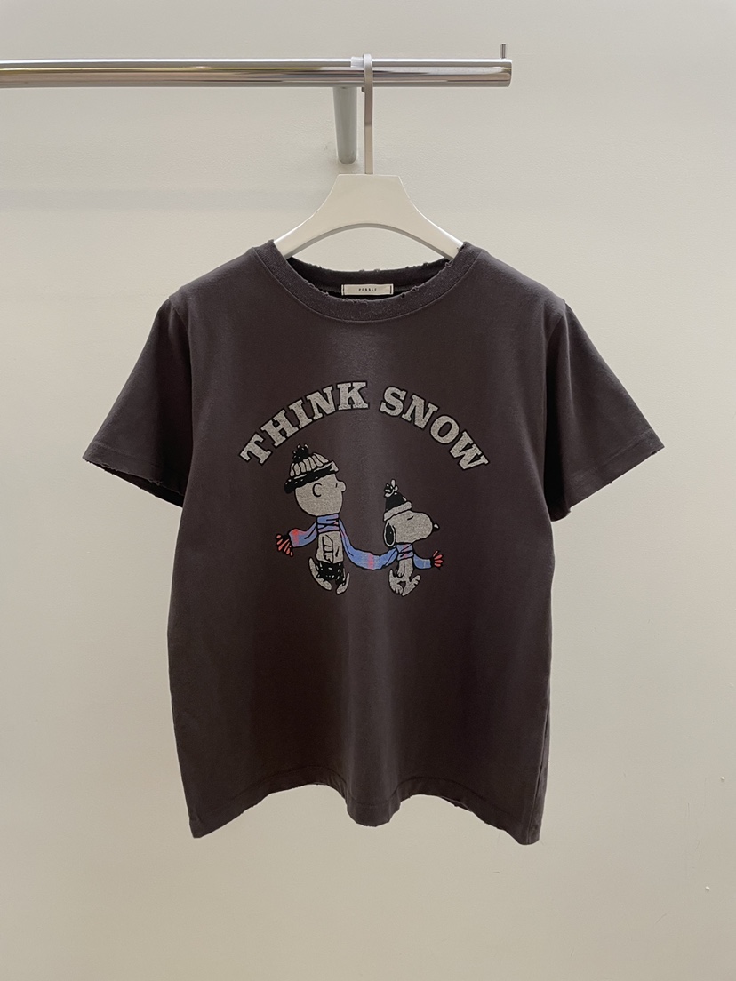 PEBBLE東大門㊣直郵女士新品真品推薦人氣時尚職業休閑25秋冬T恤PEBBLE/LAYERT恤圖色3