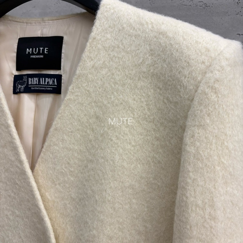 MUTE-P東大門㊣代購女士新品時尚推薦人氣25秋冬職業短款大衣MUTE短款大衣